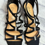 Bella Vita  Black Rhinestone Strappy Heels Photo 0
