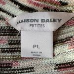 Allison Daley Petite Large Sweater 3/4 Sleeve Stretch Split Cowl Neck Buttons Photo 7