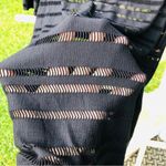 Calvin Rucker Womens Long Sleeve Scoop Neck Knit Shirt Dress Black Mesh Small Photo 2