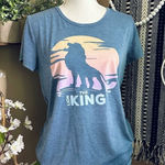 Disney  The Lion King Blue Scoop Neck Short Sleeve T Shirt Photo 0
