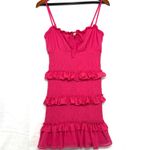 Guess M Pink Milania Tier Ruffle Dress Girlhood Princess Coquette Party Brunch Photo 2