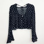 En Saison Darlene Black and White Polka Dot Top Photo 8