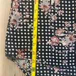 My Michelle  Navy  and White Floral Polka Dot Design Boxy Blouse Photo 5