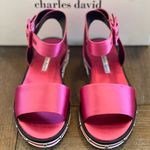 Charles David Fuchsia Satin Sandals Photo 1