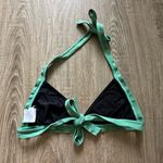 Dries Van Noten  Gioia Black‎ Green Triangle Swim Bikini Top Photo 3