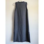 Entro  Navy Tweed Majesty Sleeveless Midi Dress Button Down Women's Size Small Photo 10
