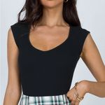 Princess Polly Black Ribbed Carey Bodysuit Photo 1