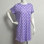 Juicy Couture Juicy by Purple Checkered T-shirt Sleepwear Dress Sz M Soft Comfy Photo 0