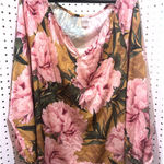 Chico's Size 3 16 18 Floral Peony Print Off Shoulder Long Sleeve Blouse Top Photo 0