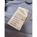 NEW Shift Women's Blue Rib Knit Long Dolman Sleeve Crewneck Sweater Top Size 3 Photo 3