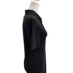 Pact  Linen Blend Collared Split Neck T-Shirt Dress Classic Black size XS Photo 1