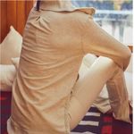 Free People  Baseline Shawl Collar Zip Up Sweatshirt Oatmilk M Photo 2