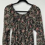 American Rag  Cie Boho Long Peasant Sleeve Crew Neck Floral Midi Dress Sz XS Photo 1