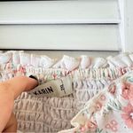 Grace Karin  Floral Ruffle Smocked Top - White and Pink Photo 5