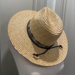 Forever 21 Tan Straw Panama Double Banded Hat With Black & White Band - S/M Photo 0
