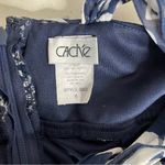 Cache Blue Dress Sleeveless Stretch Halter Spaghetti Straps Size 6 VINTAGE USA Photo 8