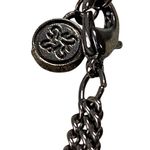 Layered Chain Necklace Faux Pear Minimalist Gunmetal Tone Chic Work Feminine Gray Photo 2