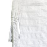 White House | Black Market Frill Sleeve Knit Silver Sparkle Formal Sweater Small Photo 3