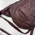 Chocolate Brown Leather Slouchy Crossbody Bag Purse Boho Crescent Y2K SO SOFT Photo 4