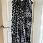 Blue and White Umber & Ochre Checkered Maxi Dress Size Medium Photo 3