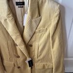 Isabel Marant  Haneva Double-Breasted Corduroy Blazer Yellow Size 10 US 40 EU‎ Photo 8