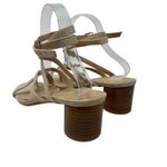 Anthropologie  Quinn Strappy Heels Lace-Up Sandals Shoes Beige Tan Size‎ 7.5 Photo 8