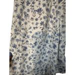 Laura Ashley  White Blue Floral Lace Trim V-Neck Sleep Shirt Women Sz XL Photo 7