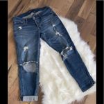Hollister  Boyfriend Distressed Ultra Low Rise Blue Jeans Size 5 /27 Photo 1