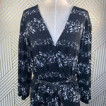 Leota Perfect Wrap Dress Soar Black Floral Print Photo 3