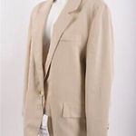 ZARA NEW Women's Size Beige One-Buttoned Long Sleeve Oversized Blazer Jacket Tan Photo 11