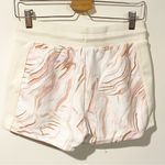 Champion  Small Shorts Cream Pink Marble Print Reverse Weave Drawstring Sweat Photo 3