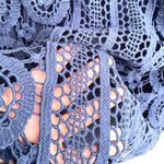 NWT V Christina Womens Dress Navy Blue Crochet Sleeveless Mini Medium Photo 9