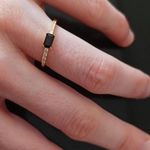 Boutique NEW Women's 18k Gold Plated Baguette Simulated Diamond Black Onyx Ring Size 5.5‎ Photo 0