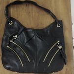 B Makowsky Black Leather Tote Style Shoulder Purse Photo 0