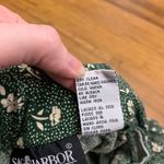 Sag Harbor Vintage  Petite Green Floral Short Sleeve Button Up Shirt Size Medium Photo 4