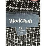 Modcloth  Women's Size 1X Black Plaid‎ Cropped Trouser Pants High Rise Academia Photo 2