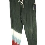 P.J. Salvage Womens Mountain Bound Pajama Pants Tie Dye Jogger Olive Green XS Photo 2