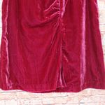 Anthropologie  | Raspberry Montie Velvet Mini Skirt Photo 4