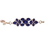 Cache Bracelet Adjustable Blue "LAPIS" Gold Metal 2" Wide Match Top Pant NWT $58 Photo 1
