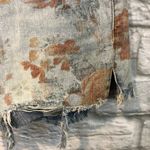 Free People  Floral Distressed Cutoff Denim Shorts Photo 11