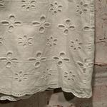 Loft  White eyelet skirt 12 lined cotton straight Photo 4