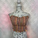 Anthropologie ‎ Pilcro Rainbow Smocked Crop Tube Top Size M Photo 10