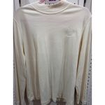 Blair  Mock Neck Long Sleeve Shirt Cream Crest Logo Basic Casual Size M Photo 1