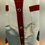 Elementz  button up small blouse. Teal and black Photo 3