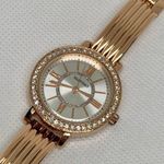 Ellen Tracy  women watch rose gold tone 30mm rhinestones quartz size 7.5” running Photo 1