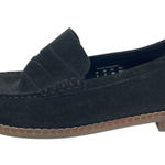 Hush Puppies  Lucy Black Suede Almond Toe Slip On Penny Loafers Flats Size 8 Photo 0