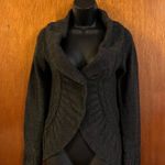 Pink Rose Women’s Cable Knit Cardigan Sweater, Dark Gray, Size Small Cozy Winter Photo 8