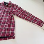 LL Bean Pink Plaid Fleece Lined Flannel Shirt Jacket Shacket MEDIUM Photo 8