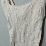 Free People NEW  Send Love Bodysuit Sleeveless Parchment Ivory Texture Md Lg Photo 4