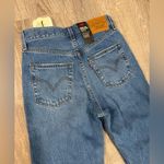 Levi's  Ribcage Straight Ankle Ultra High Rise Medium Wash Destroyed Denim Jeans Photo 8